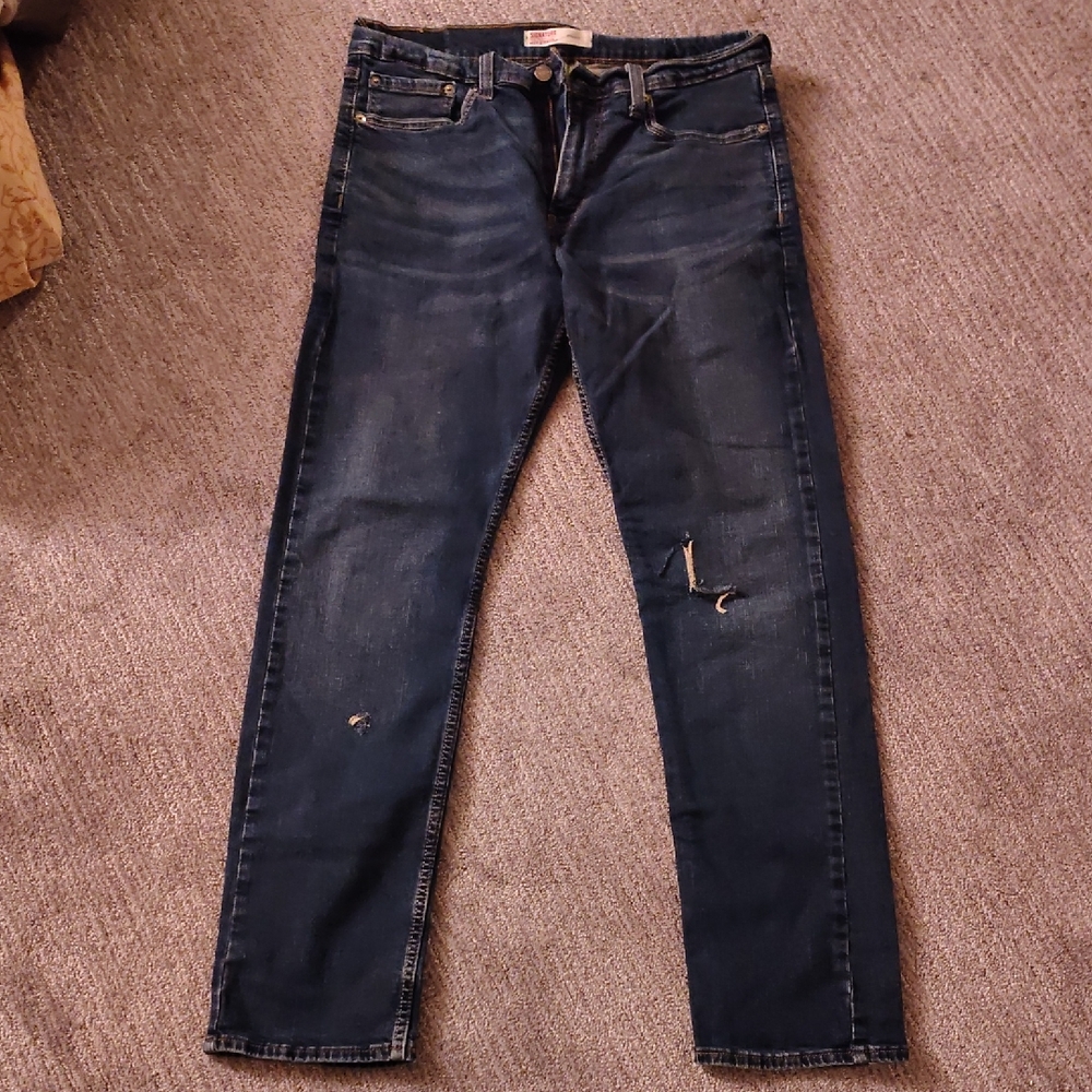 Stylish Dark Blue Slim Fit Mens Jeans